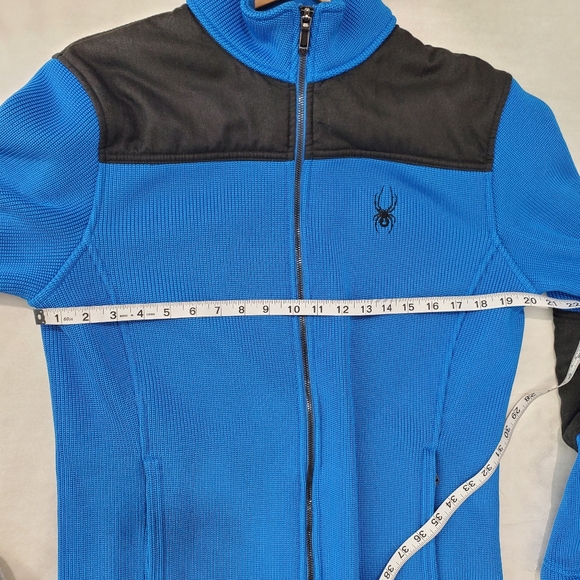 Spyder Men’s Heavy Weight Knit Core Sweater  Full Zip Pockets Fleece Jacket - Picture 5 of 10